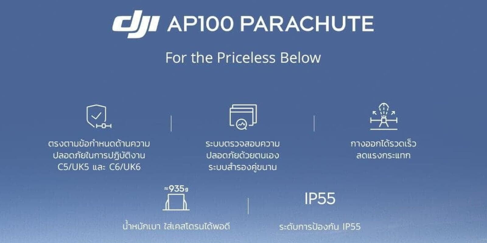 DJI เปิดตัว AP100 Parachute สำหรับ Matrice 400